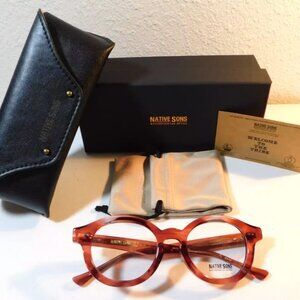 BRAND NEW NATIVE SONS KEROUAC PINK SASA 50/21 EYEGLASS FRAME W CASE & PACKAGING